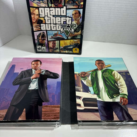GTA V Grand Theft Auto 5 PC DVD-ROM 7 Discs RockStar Games - Picture 7 of 8